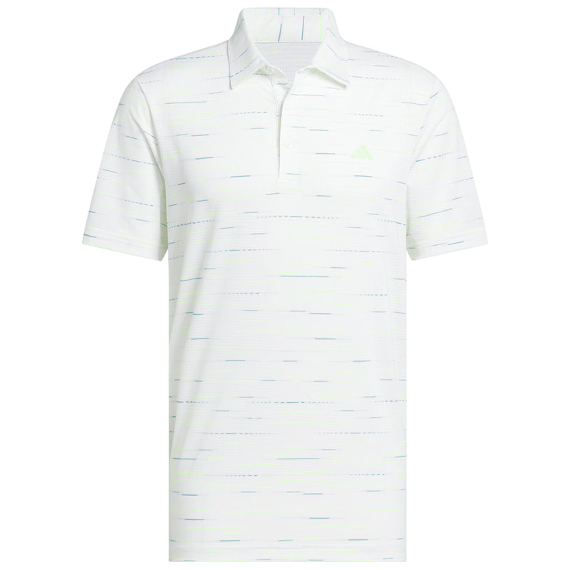 adidas Ultimate365 Mesh Glimmer Print Polo Shirt - White