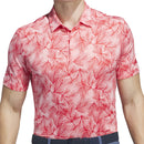 adidas Ultimate365 Mesh Print Polo Shirt - Semi Pink Spark/Better Scarlet