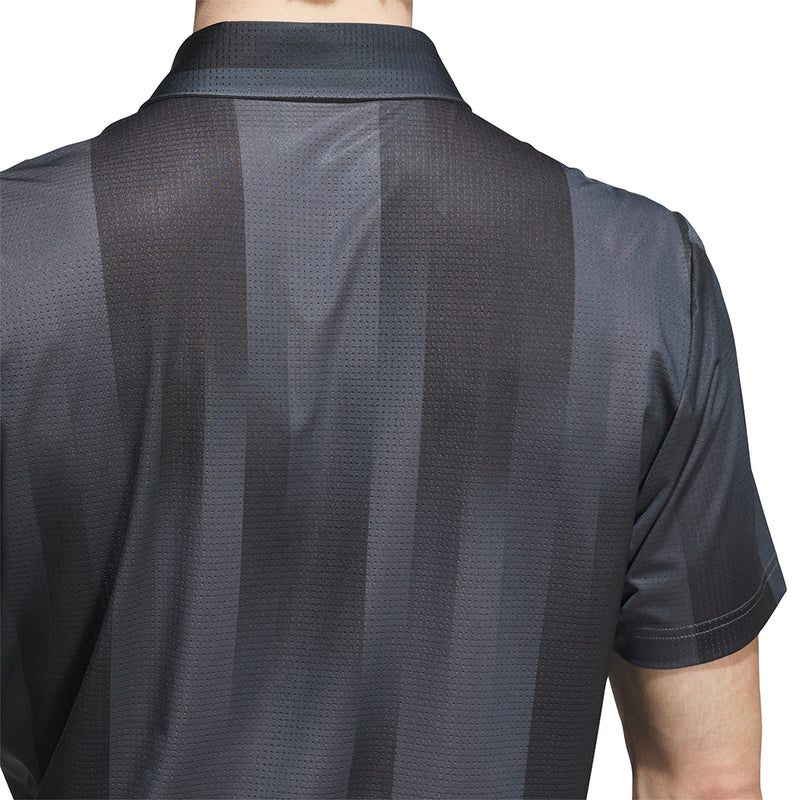 adidas Ultimate365 Mesh Radiant Print Polo Shirt - Grey Six/Black