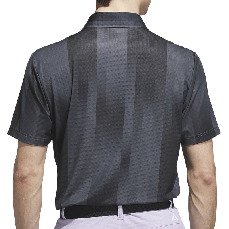adidas Ultimate365 Mesh Radiant Print Polo Shirt - Grey Six/Black