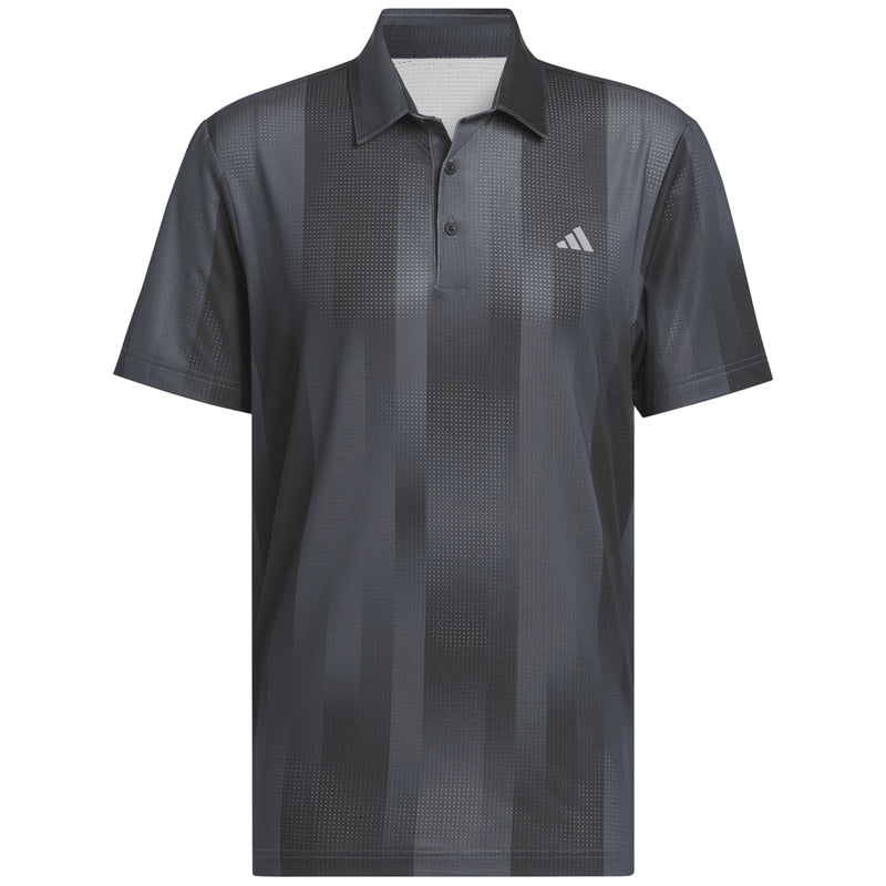 adidas Ultimate365 Mesh Radiant Print Polo Shirt - Grey Six/Black