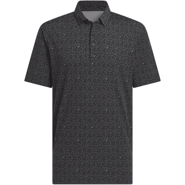 adidas Ultimate365 Micro Argyle Polo Shirt - Black/Carbon