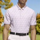 adidas Ultimate365 Micro Argyle Polo Shirt - Clear Pink/Preloved Violet