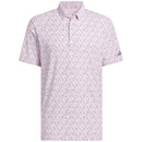 adidas Ultimate365 Micro Argyle Polo Shirt - Clear Pink/Preloved Violet