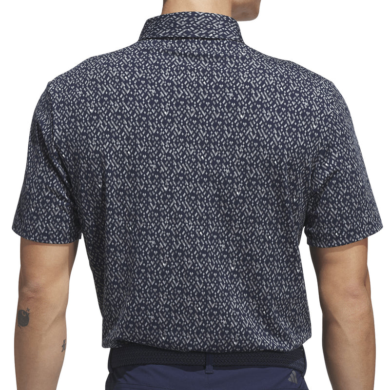 adidas Ultimate365 Micro Argyle Polo Shirt - Collegiate Navy/Grey Three