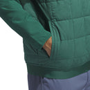 adidas Ultimate365 Quilted DWR 1/2 Zip Pullover - Collegiate Green