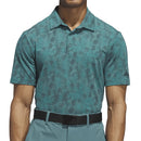 adidas Ultimate365 Textured Print Polo Shirt - Pure Teal/Aurora Ivy