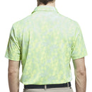 adidas Ultimate365 Textured Print Polo Shirt - White/Lime Burst