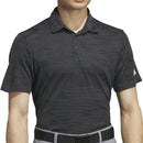 adidas Ultimate365 Textured Stripe Polo Shirt - Carbon/Black
