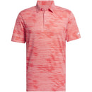 adidas Ultimate365 Textured Stripe Polo Shirt - Semi Pink Spark/Better Scarlet