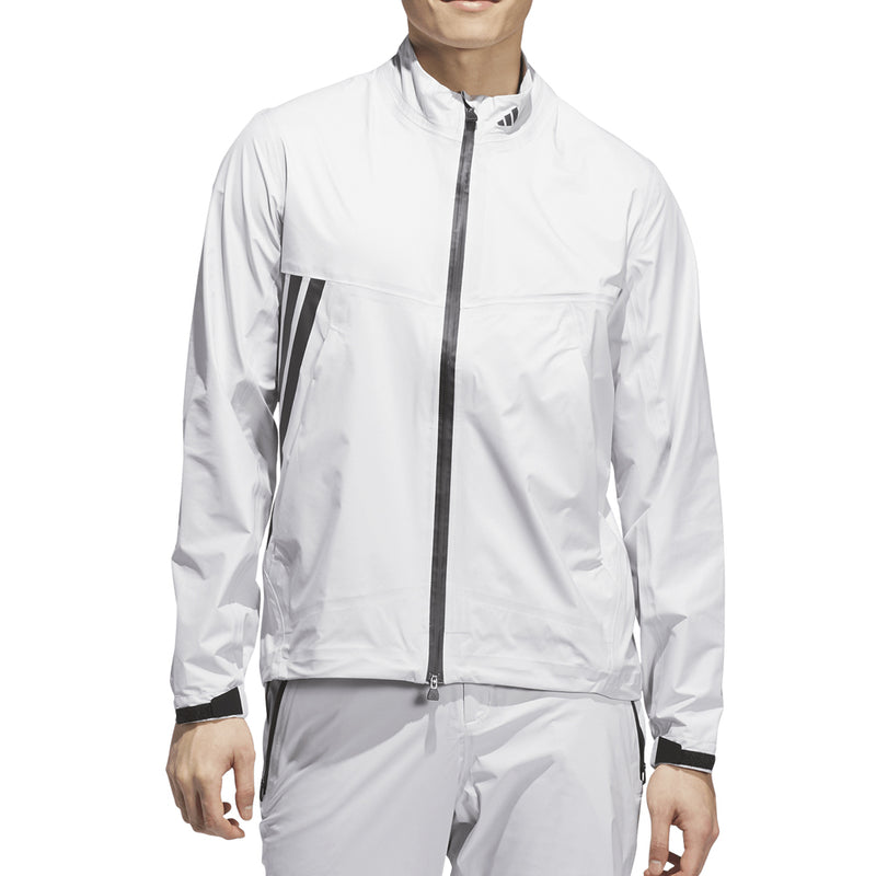 adidas Ultimate365 Tour Climaproof+ Waterproof Full-Zip Rain Suit - Grey One/Black