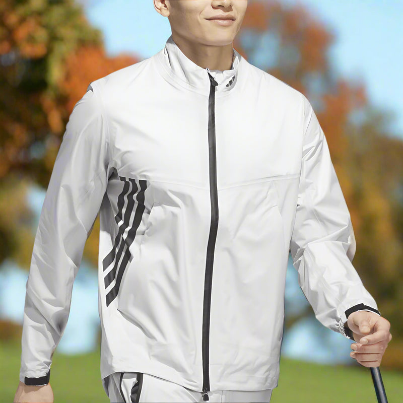 adidas Ultimate365 Tour Climaproof+ Waterproof Full-Zip Rain Suit - Grey One