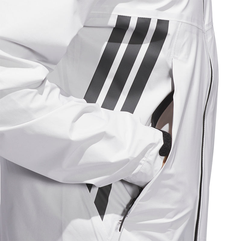 adidas Ultimate365 Tour Climaproof+ Waterproof Full-Zip Rain Suit - Grey One/Black