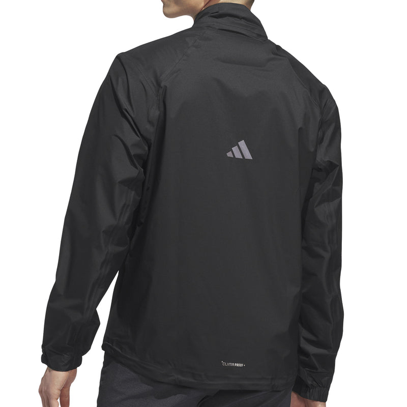 adidas Ultimate365 Tour Climaproof+ Waterproof Half-Zip Rain Suit - Black/Grey One