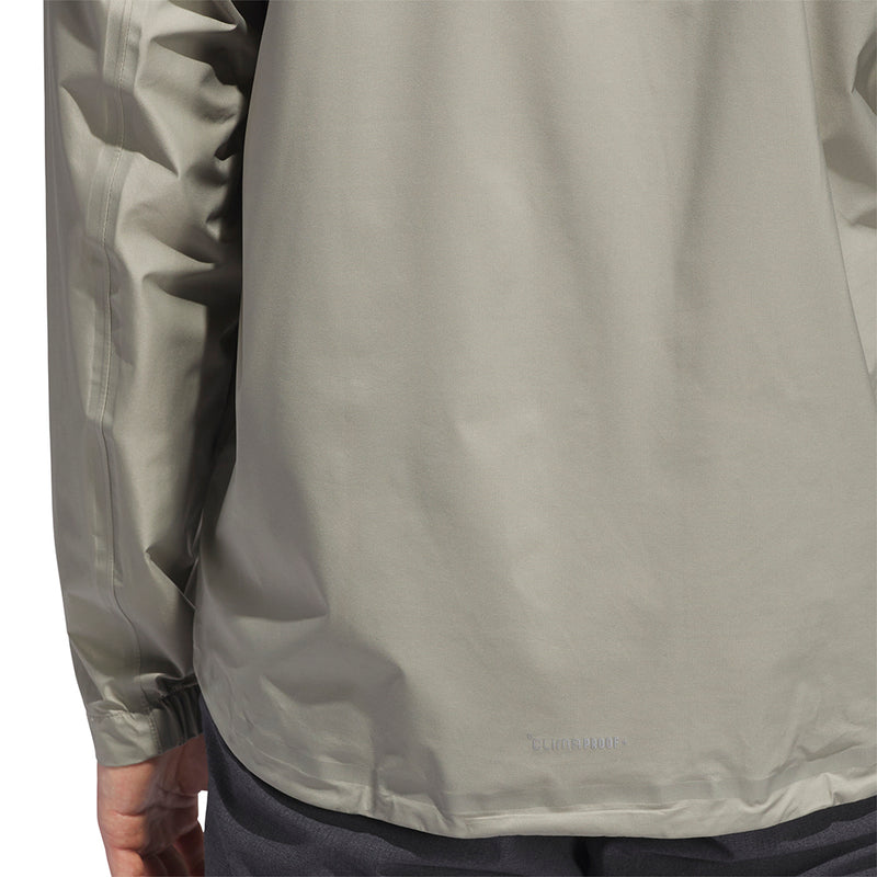 adidas Ultimate365 Tour CLIMAPROOF+ Half-Zip Waterproof Jacket - Silver Pebble