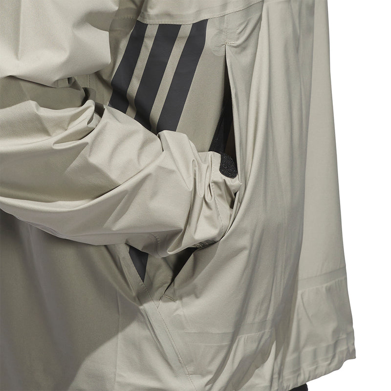 adidas Ultimate365 Tour CLIMAPROOF+ Half-Zip Waterproof Jacket - Silver Pebble