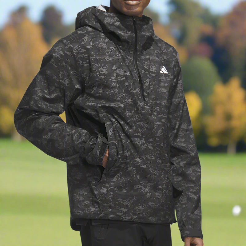 adidas Ultimate365 Tour Climaproof+ Waterproof Parka Rain Suit - Black/Grey One