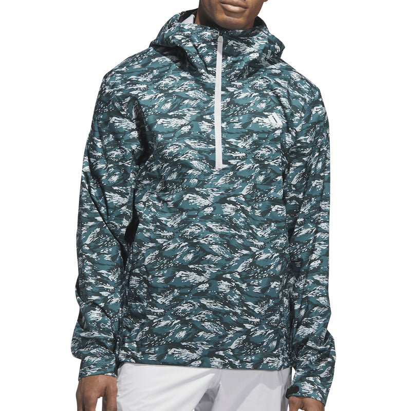 adidas Ultimate365 Tour Climaproof+ Waterproof Parka Rain Suit - Preloved Teal/Grey One