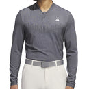 adidas Ultimate365 Tour Primeknit Long Sleeve Polo Shirt - Black