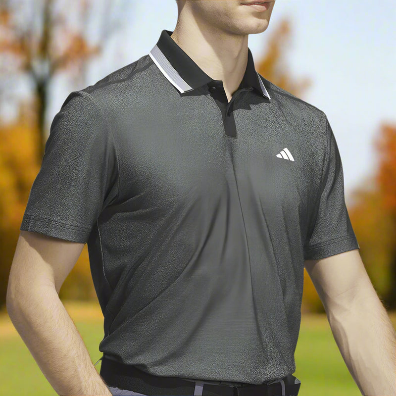 adidas Ultimate365 Tour Twistknit Pique Polo Shirt - Black