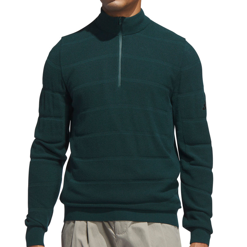 adidas Ultimate365 Tour Wind Knit 1/4 Zip - Aurora Ivy