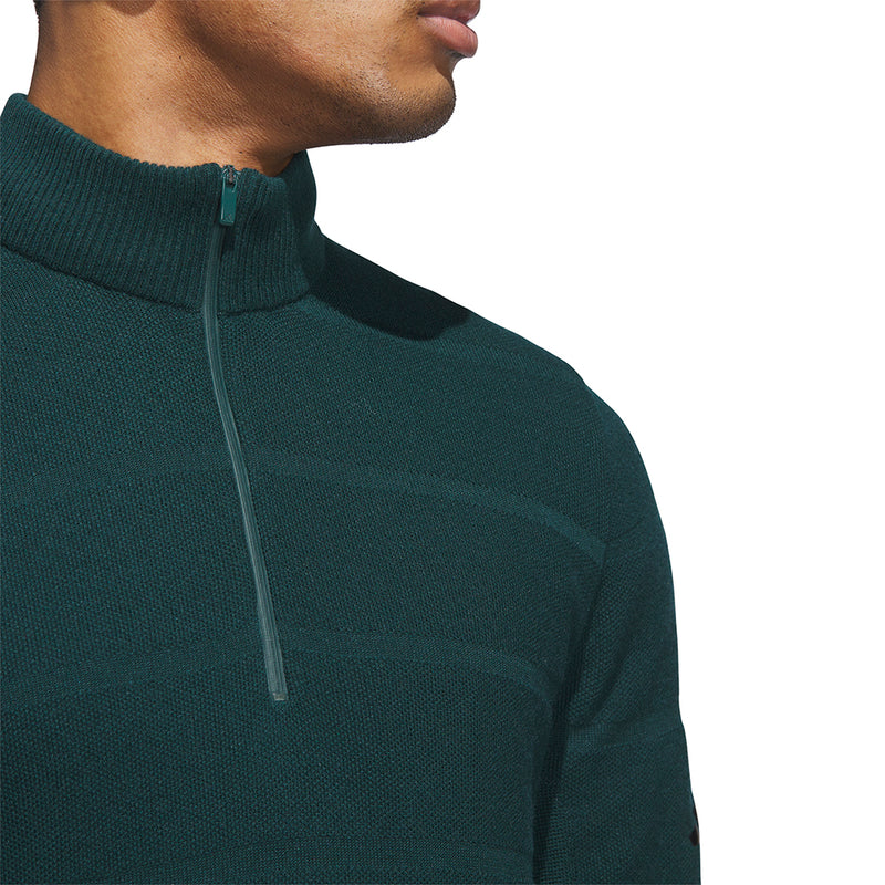 adidas Ultimate365 Tour Wind Knit 1/4 Zip - Aurora Ivy