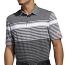 adidas Ultimate365 Engineered Heathered Polo Shirt - White/Black/Black Melange