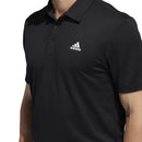 adidas 3-Stripe Golf Polo Shirt - Black/White