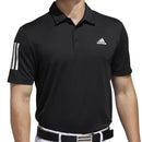 adidas 3-Stripe Golf Polo Shirt - Black/White