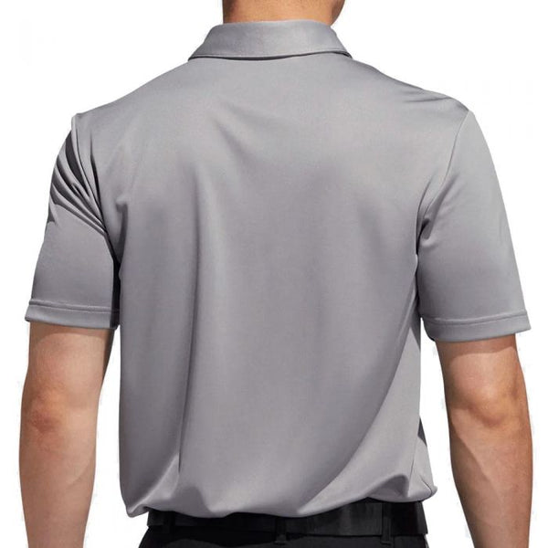 adidas 3-Stripe Golf Polo Shirt - Grey Three/Black
