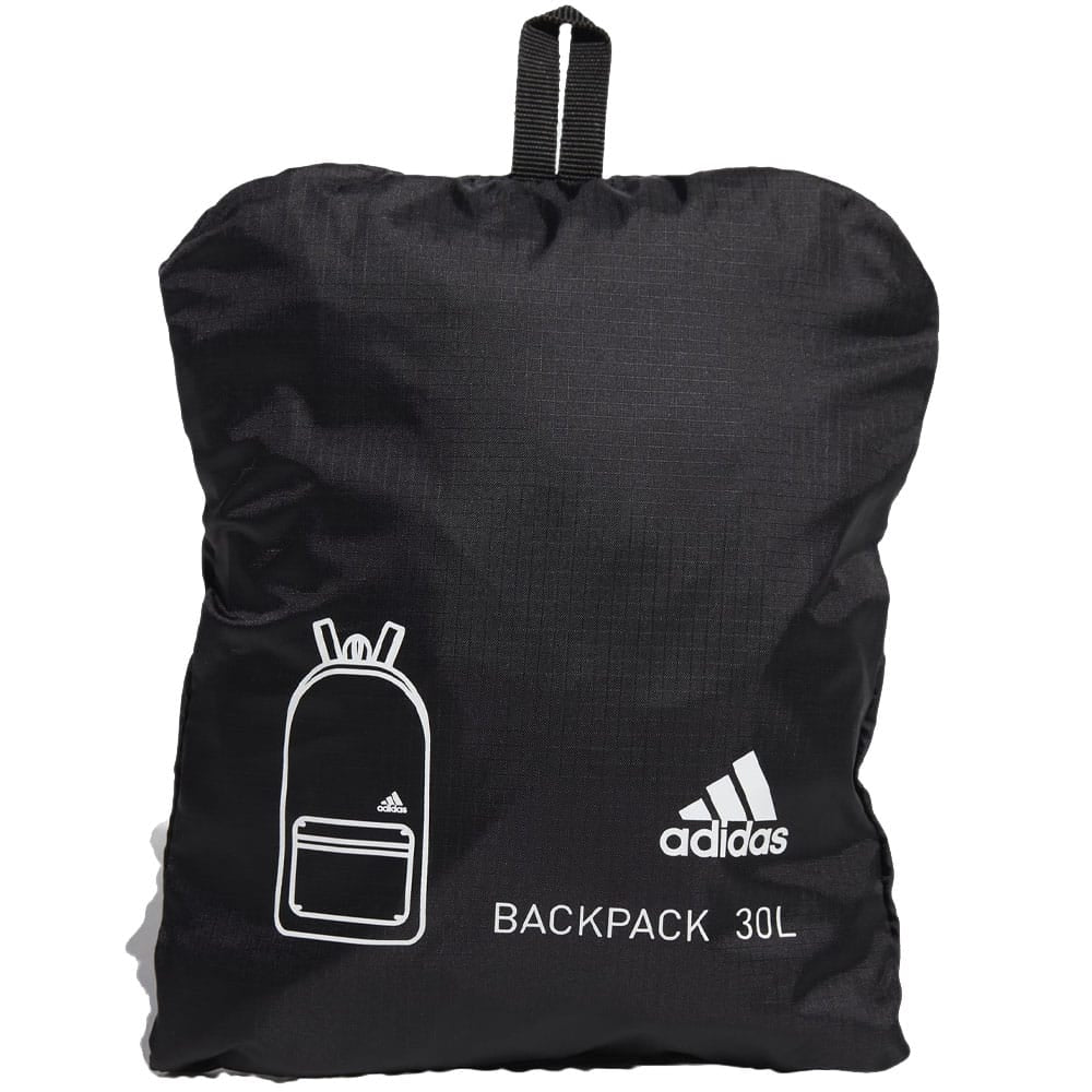 adidas 30L Packable Backpack - Black/White adidas 30L Packable Backpack - Black/White