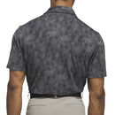 adidas Ultimate365 Textured Print Polo Shirt - Black/Grey Five