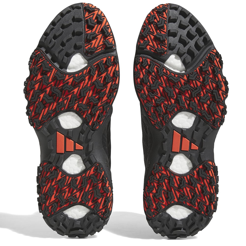 adidas CodeChaos Laceless Spikeless Waterproof Shoes Core Black Semi Solar Red Grey Four