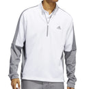 adidas Colour Block 1/4 Zip Pullover - White/Grey Three