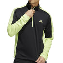adidas Colour Block 1/4 Zip Pullover - Black/Pulse Lime