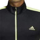 adidas Colour Block 1/4 Zip Pullover - Black/Pulse Lime