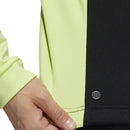 adidas Colour Block 1/4 Zip Pullover - Black/Pulse Lime