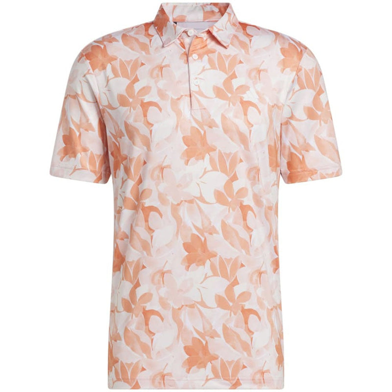 adidas Floral Polo Shirt - Coral Fusion/Pantone/White