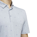 adidas Go-To Print 2 Polo Shirt - Light Grey