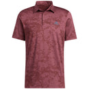 adidas Jacquard Polo Shirt - Quiet Crimson/Fox Brown