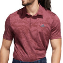 adidas Jacquard Polo Shirt - Quiet Crimson/Fox Brown