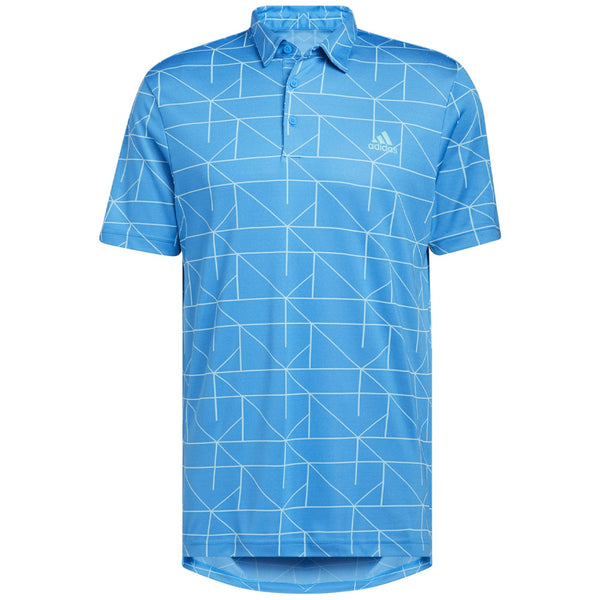 adidas Jacquard Primegreen Polo Shirt - Blue Rush/Semi Mint Rush