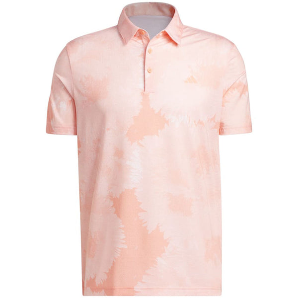 adidas Flower Mesh Polo Shirt - Coral Fusion/White