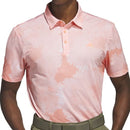 adidas Flower Mesh Polo Shirt - Coral Fusion/White