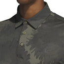 adidas Flower Mesh Polo Shirt - Olive Strata/Black