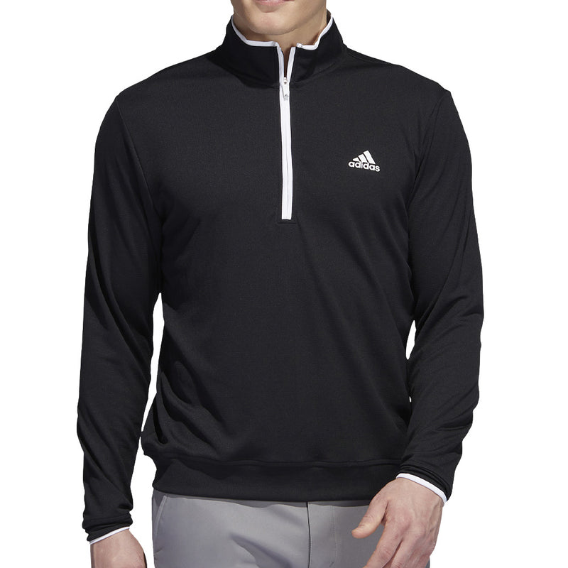 adidas Lightweight 1/4 Zip Pullover - Black