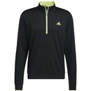 adidas Lightweight 1/4 Zip Pullover - Black/Pulse Lime