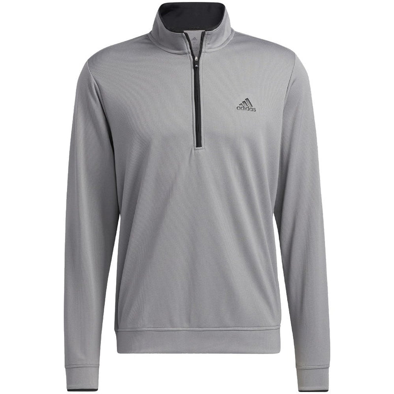 adidas Lightweight 1 4 Zip Pullover Grey Three Black