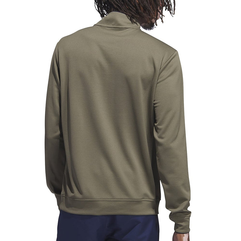 adidas Lightweight 1/4 Zip Pullover - Olive Strata