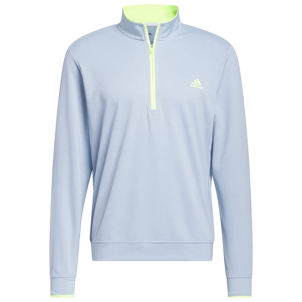 Adidas blue & white store quarter zip crop sweatshirt